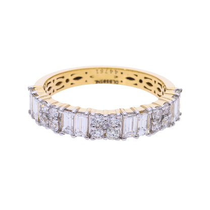 1.10 Ct Natural Baguette Diamond Eternity Ring - Helodia Jewelry