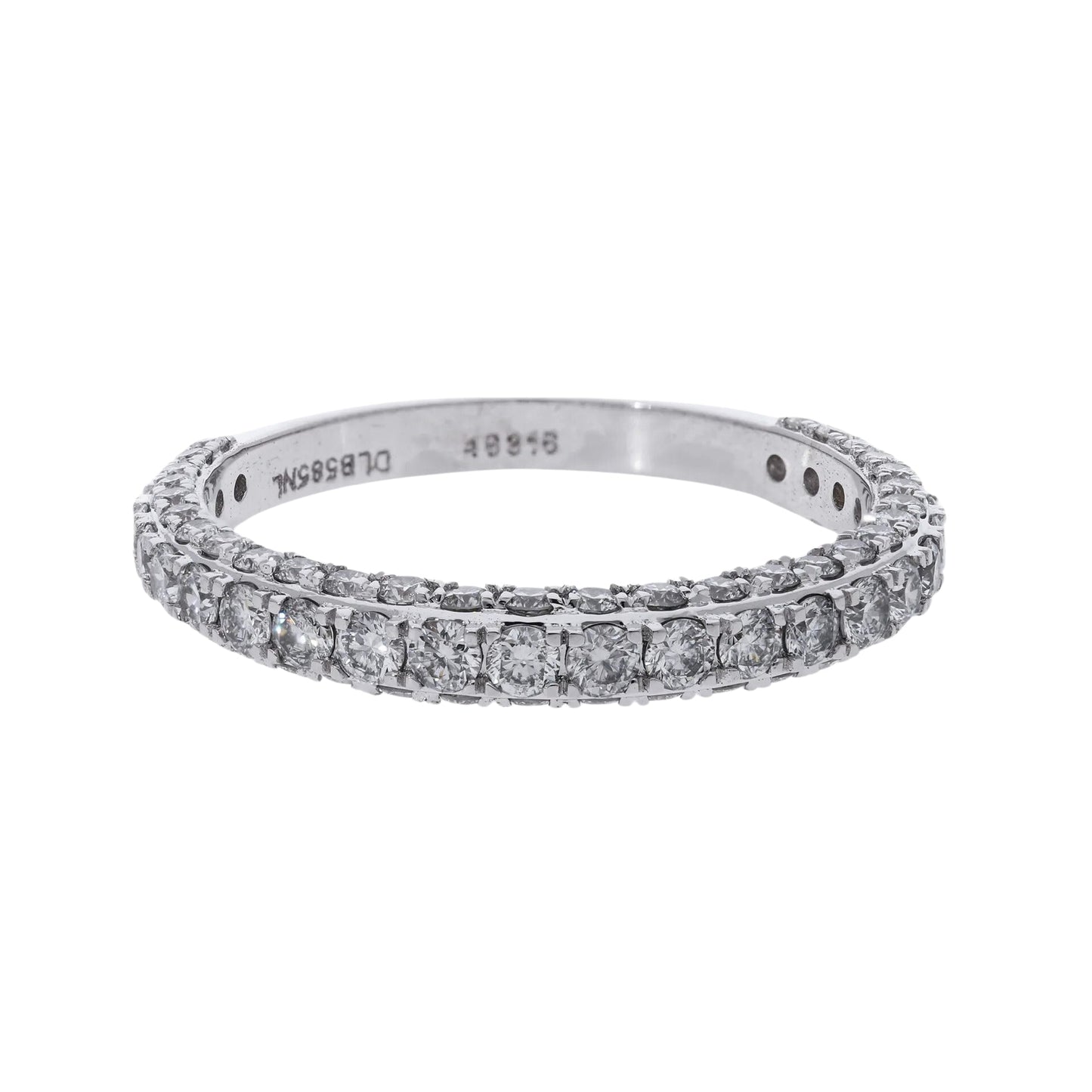 1.10 Ct Natural Pavé Diamond Eternity Ring - Helodia Jewelry