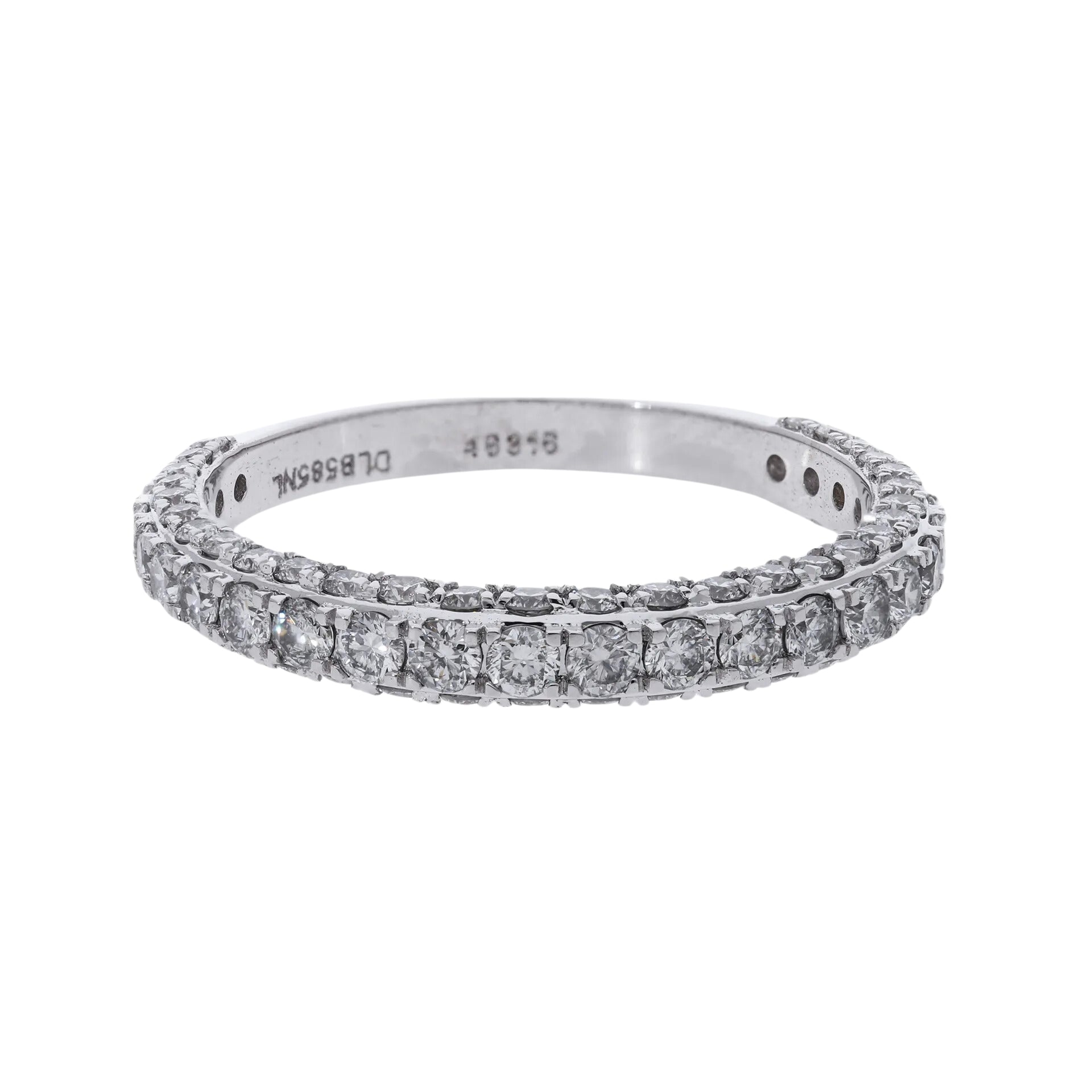 1.10 Ct Natural Pavé Diamond Eternity Ring - Helodia Jewelry