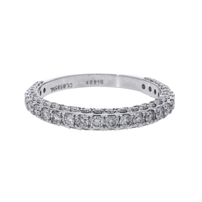1.10 Ct Natural Pavé Diamond Eternity Ring - Helodia Jewelry