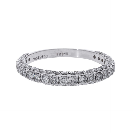 1.10 Ct Natural Pavé Diamond Eternity Ring - Helodia Jewelry