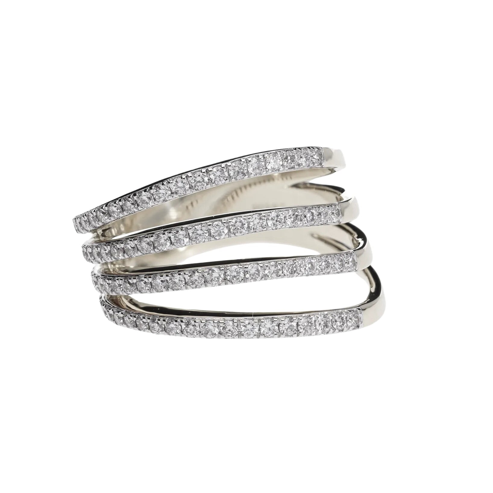 0.77 Ct Natural Pavé Diamond Astra Ring - Helodia Jewelry