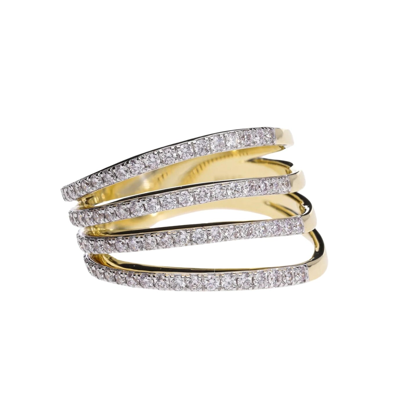 0.77 Ct Natural Pavé Diamond Astra Ring - Helodia Jewelry