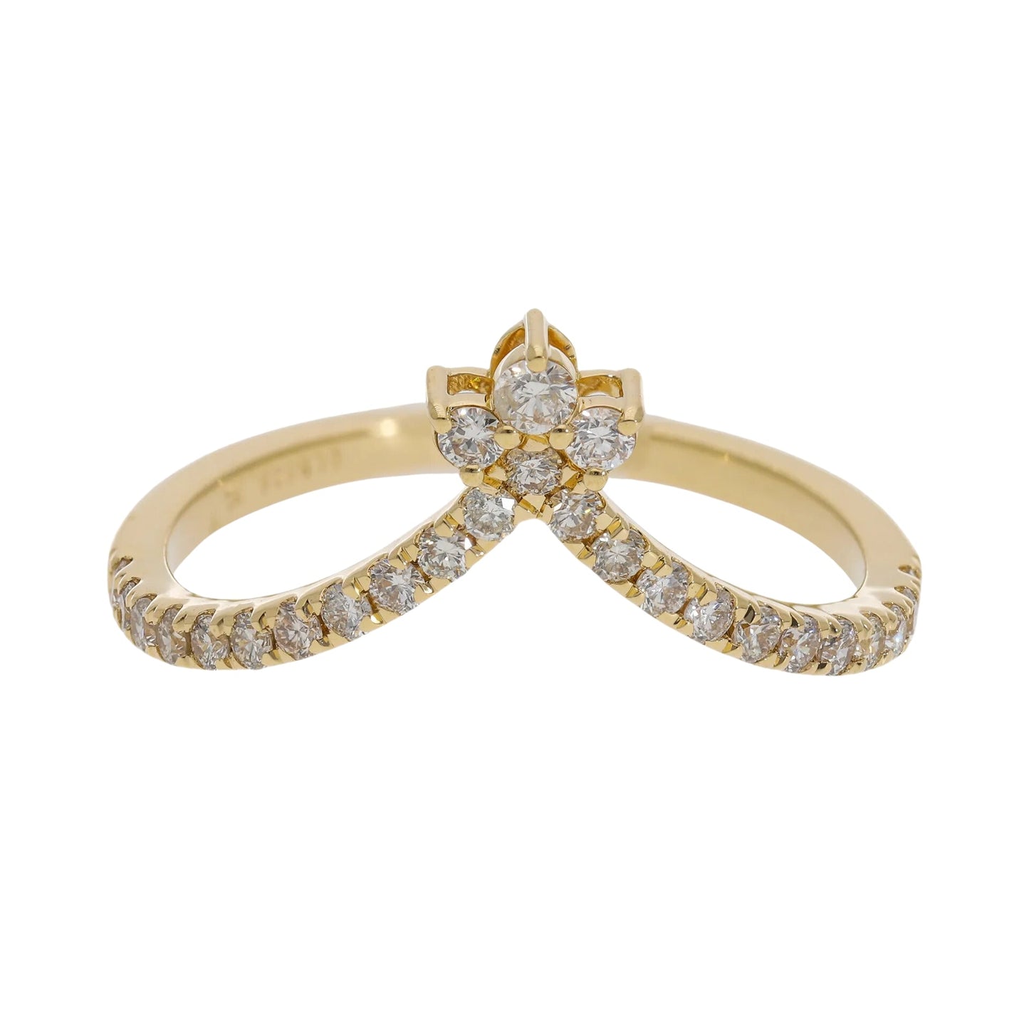 0.35 Ct Natural Pavé Diamond Elena Ring - Helodia Jewelry