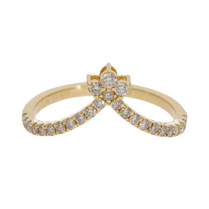 0.35 Ct Natural Pavé Diamond Elena Ring - Helodia Jewelry