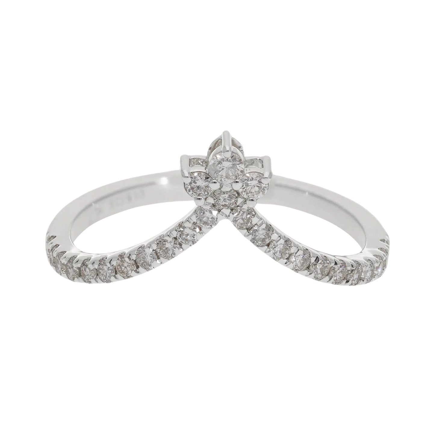 0.35 Ct Natural Pavé Diamond Elena Ring - Helodia Jewelry