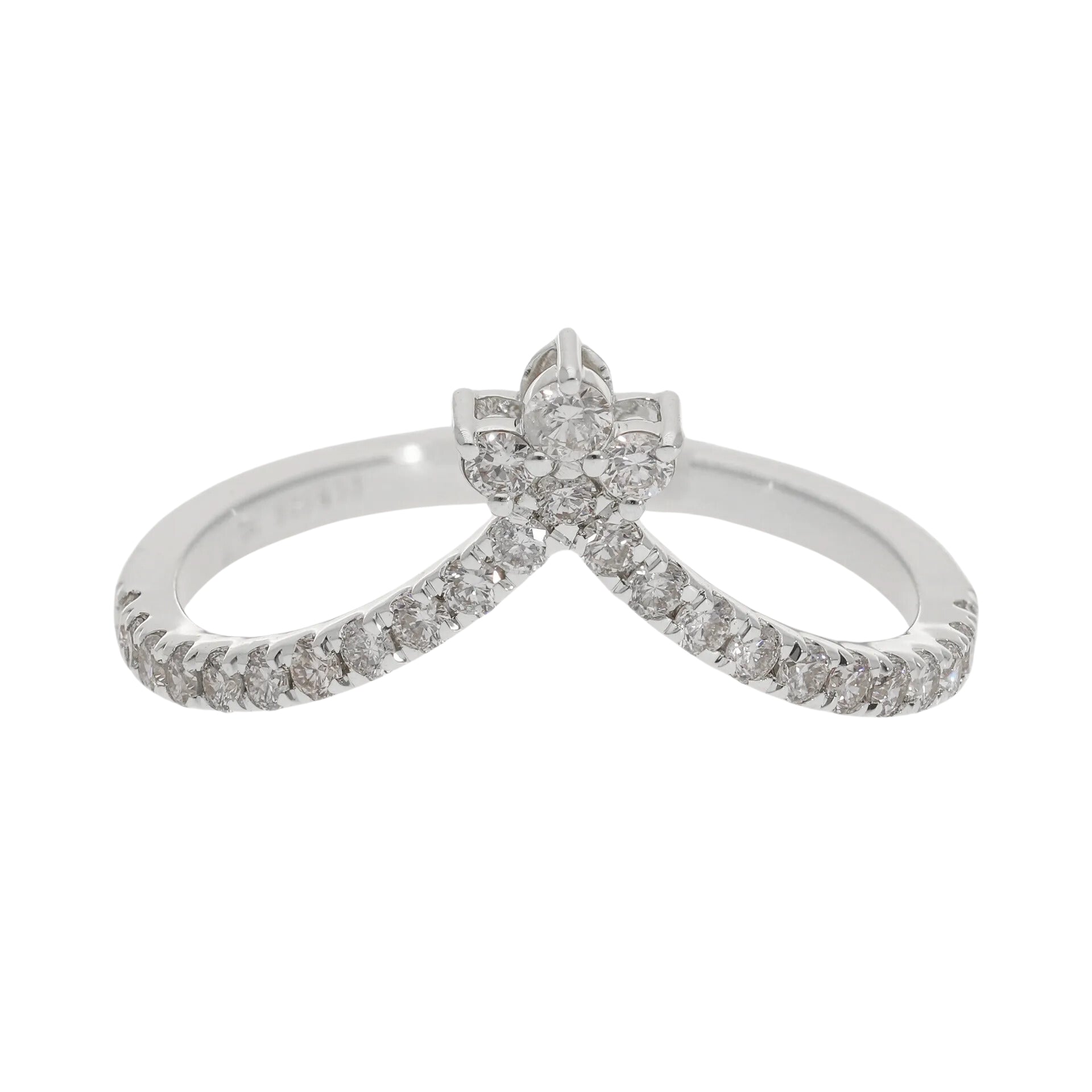 0.35 Ct Natural Pavé Diamond Elena Ring - Helodia Jewelry