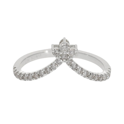 0.35 Ct Natural Pavé Diamond Elena Ring - Helodia Jewelry