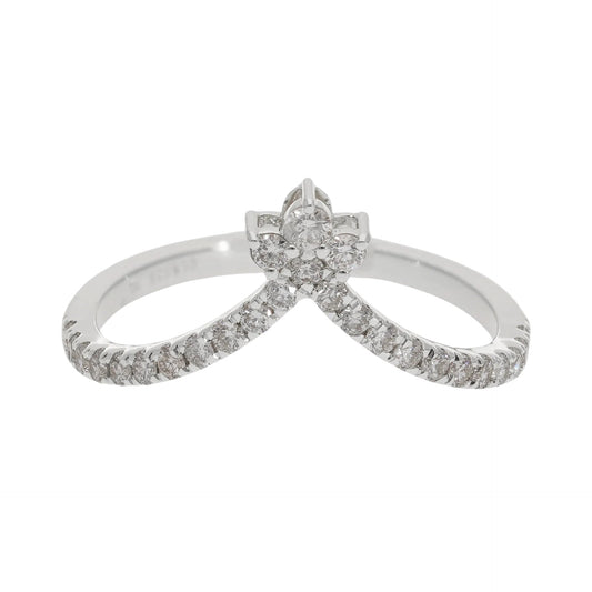 0.35 Ct Natural Pavé Diamond Elena Ring - Helodia Jewelry