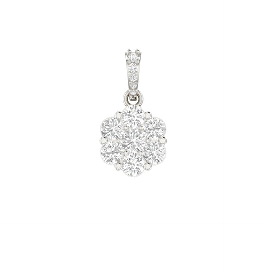 1.40 Ct Natural Diamond Flower Charm