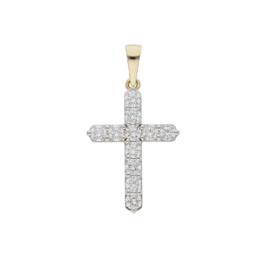 1.90 Ct Natural Diamond Cross Charm