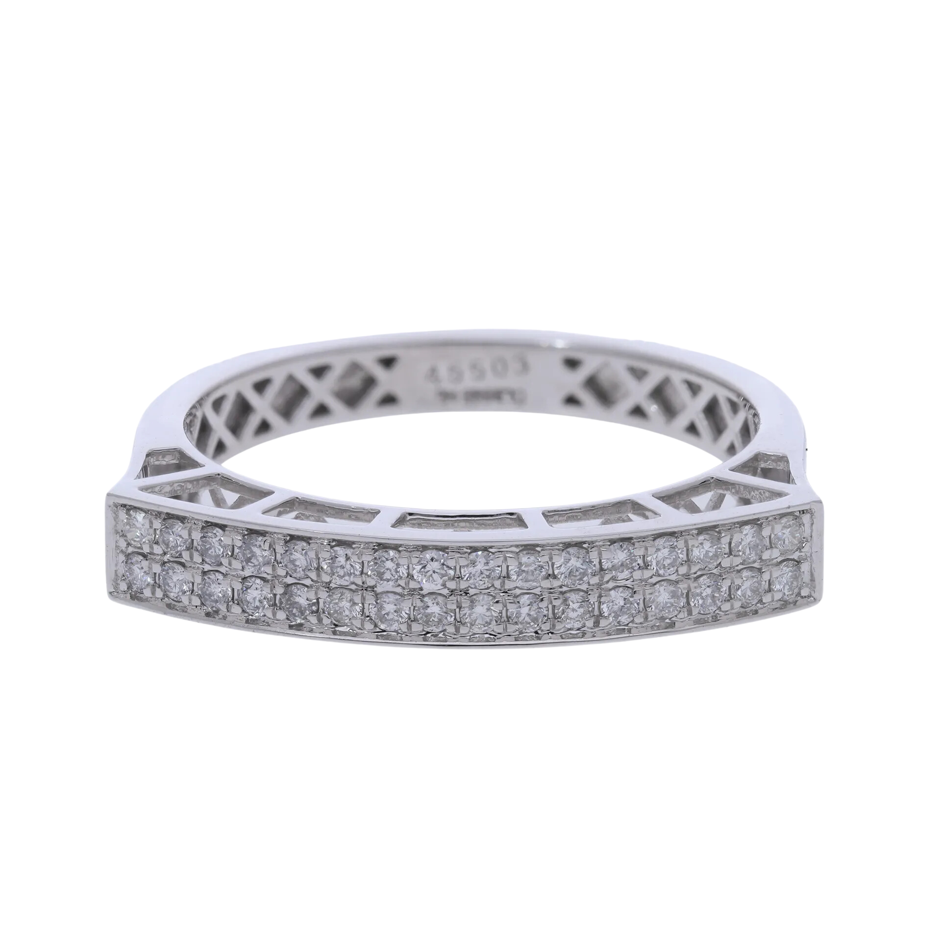 0.25 Ct Royal Pavé Diamond Ring - Helodia Jewelry