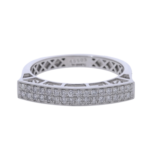 0.25 Ct Royal Pavé Diamond Ring - Helodia Jewelry