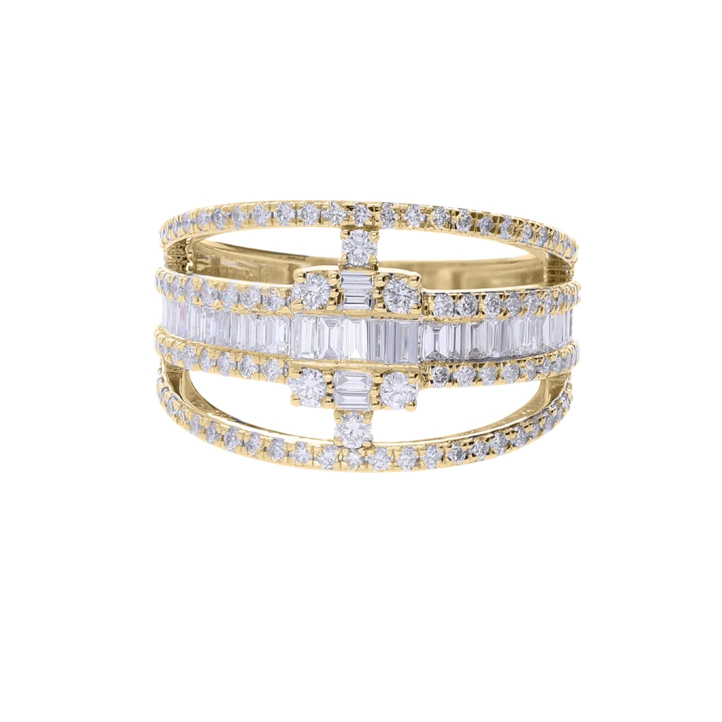 1.20 Ct Natural Baguette Diamond Divine Ring - Helodia Jewelry