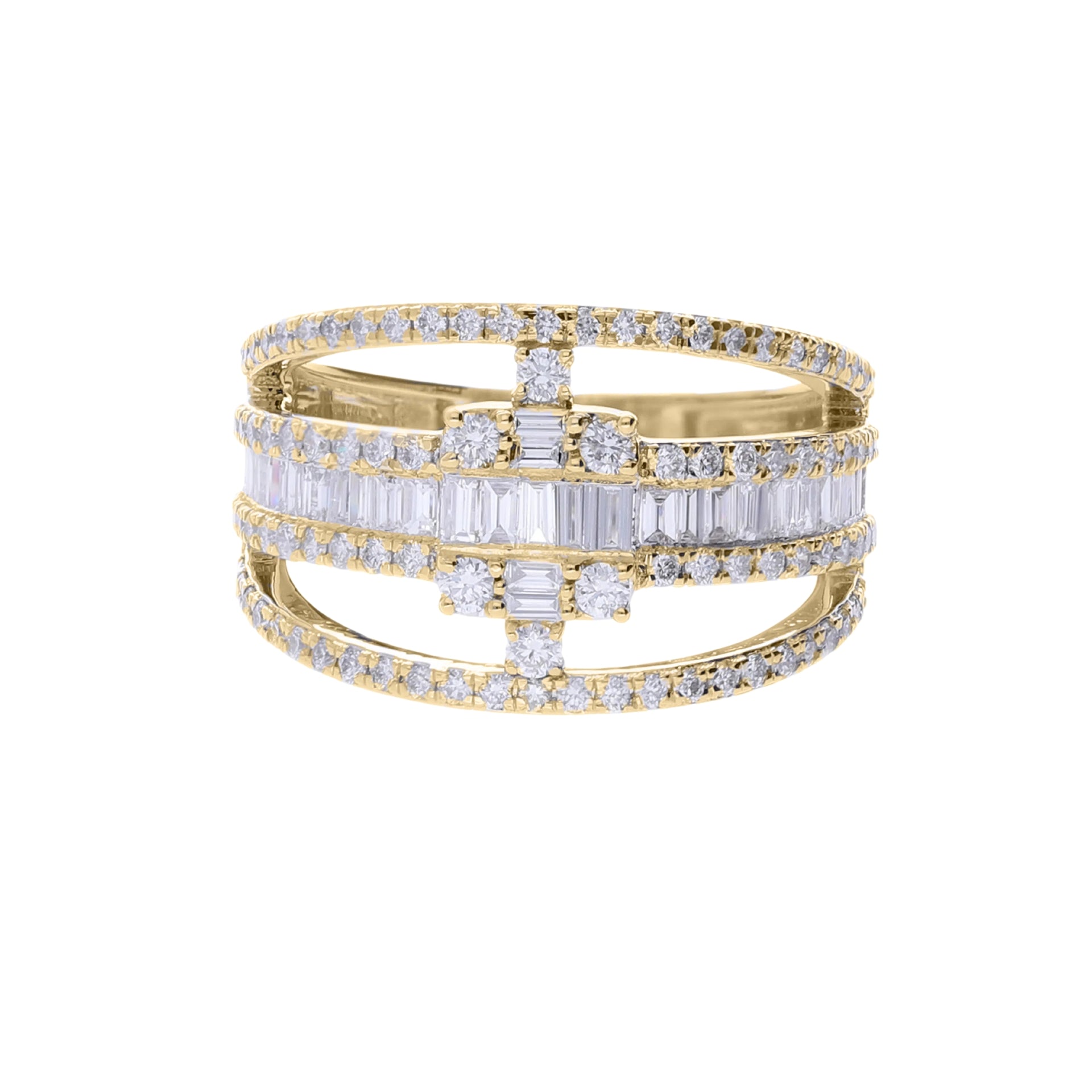 1.20 Ct Natural Baguette Diamond Divine Ring - Helodia Jewelry