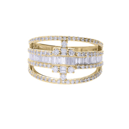 1.20 Ct Natural Baguette Diamond Divine Ring - Helodia Jewelry