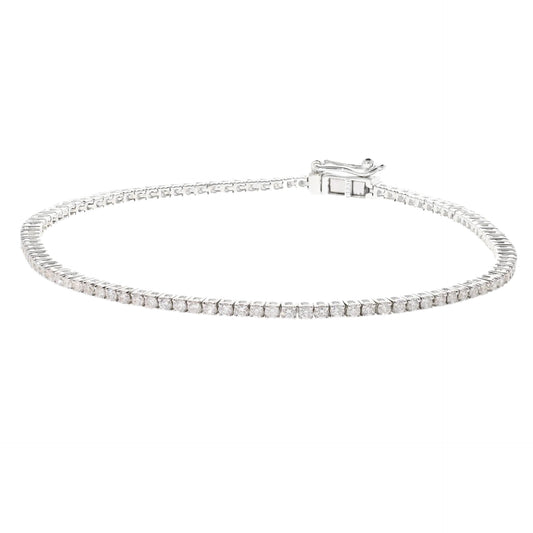 1.25 Ct Natural Diamond Tennis Bracelet - Helodia Jewelry