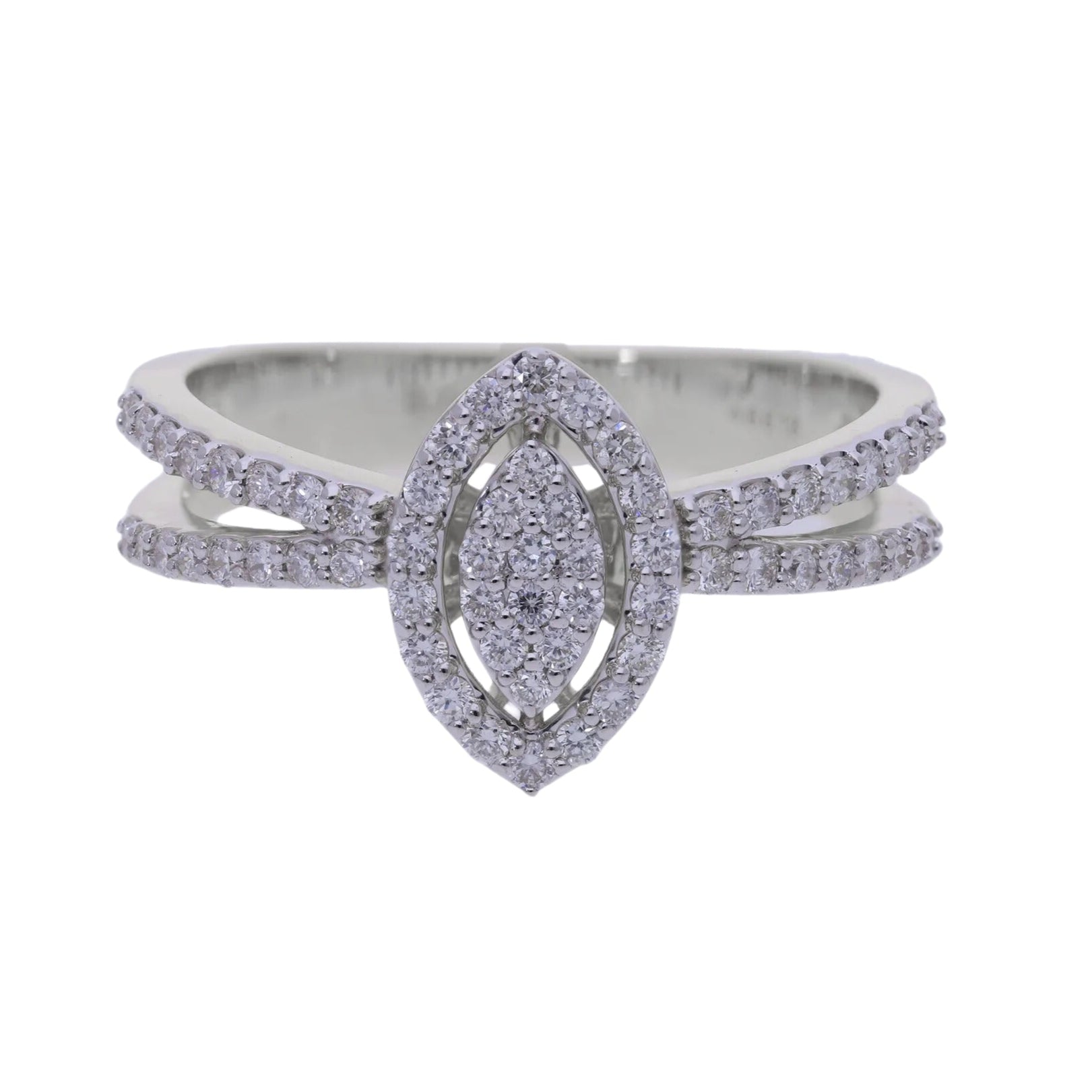 0.44 Ct Natural Diamond Marquise Shaped Ring - Helodia Jewelry