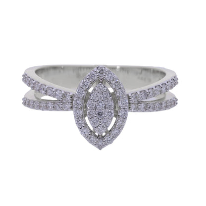 0.44 Ct Natural Diamond Marquise Shaped Ring - Helodia Jewelry