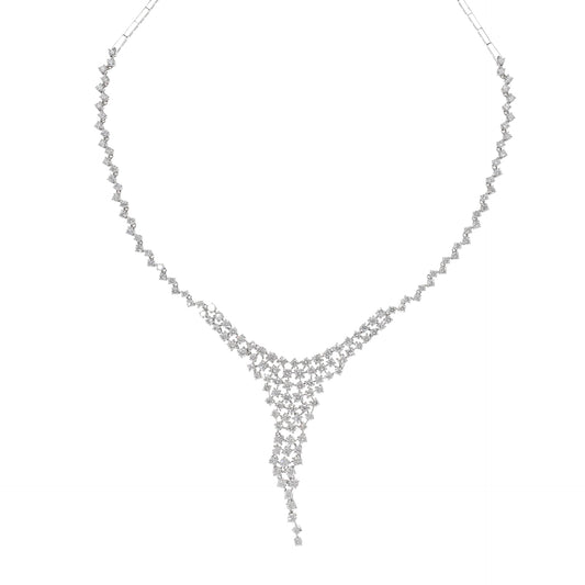 7.23 Ct Natural Diamond Diana Lariat Necklace