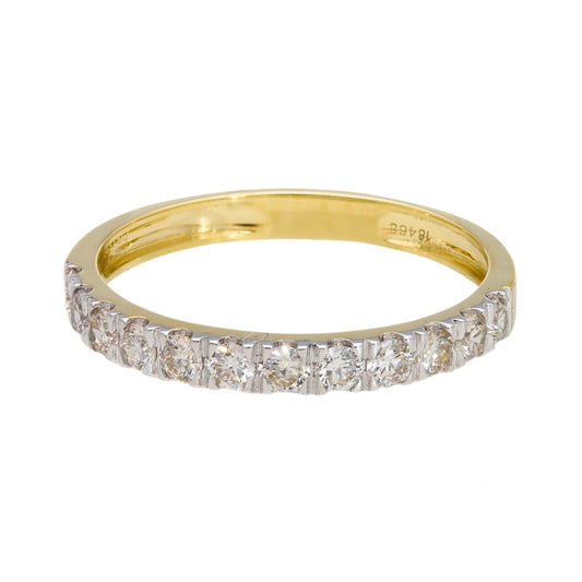 0.55 Ct Natural Pavé Diamond Love Ring - Helodia Jewelry