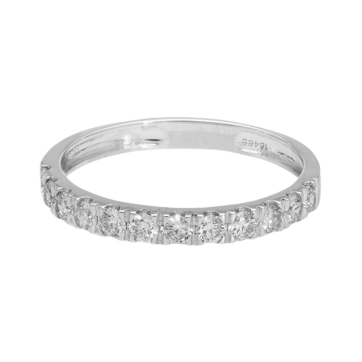 0.55 Ct Natural Pavé Diamond Love Ring - Helodia Jewelry