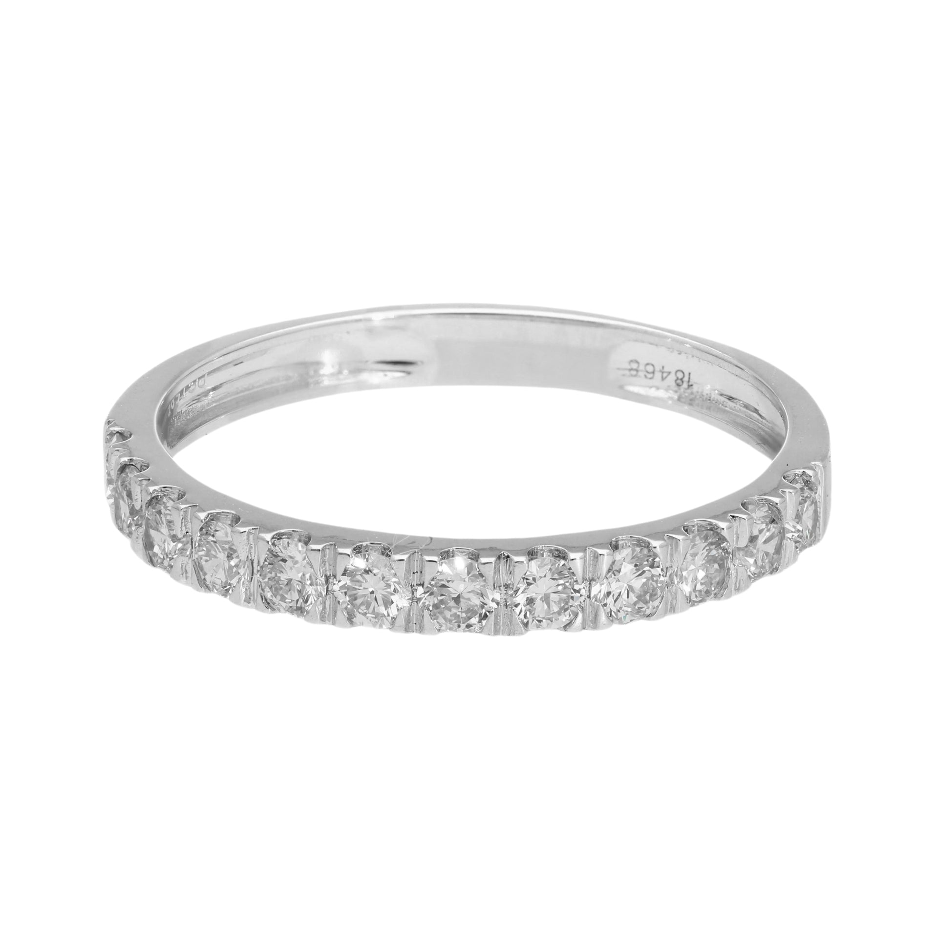 0.55 Ct Natural Pavé Diamond Love Ring - Helodia Jewelry