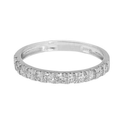 0.55 Ct Natural Pavé Diamond Love Ring - Helodia Jewelry