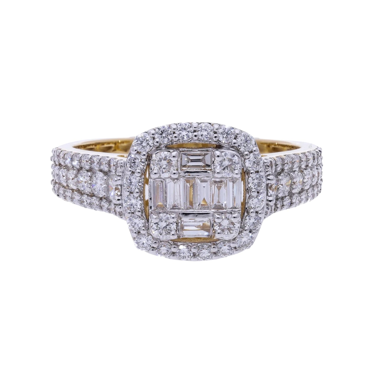 1 Ct Royal Natural Baguette Diamond Ring - Helodia Jewelry