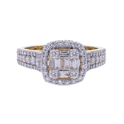 1 Ct Royal Natural Baguette Diamond Ring - Helodia Jewelry