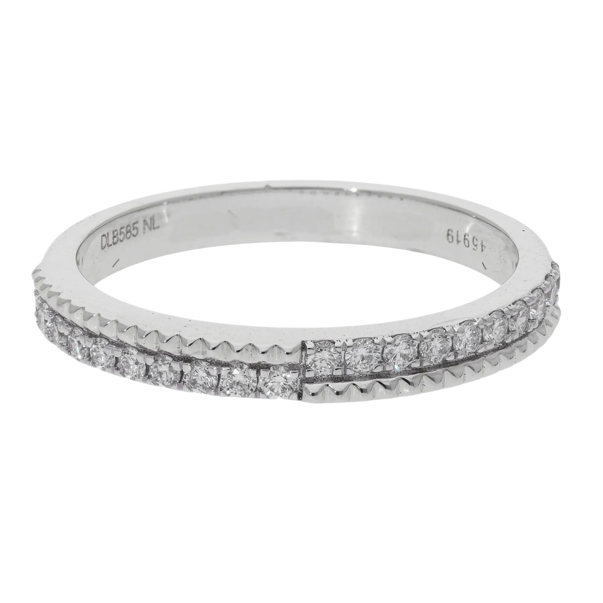 0.22 Ct Natural Diamond Pavé Eternity Ring - Helodia Jewelry