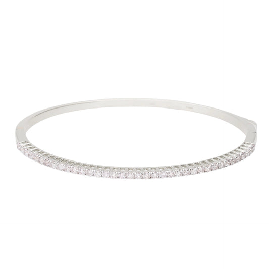 1 Ct Natural Pavé Diamond Bangle - Helodia Jewelry