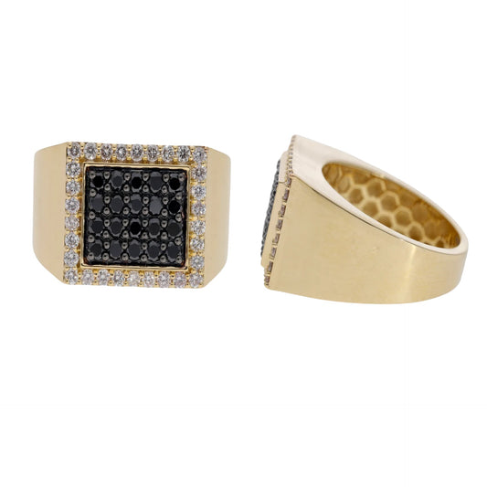 1.50 Ct Natural Black Diamond Emperor Ring - Helodia Jewelry