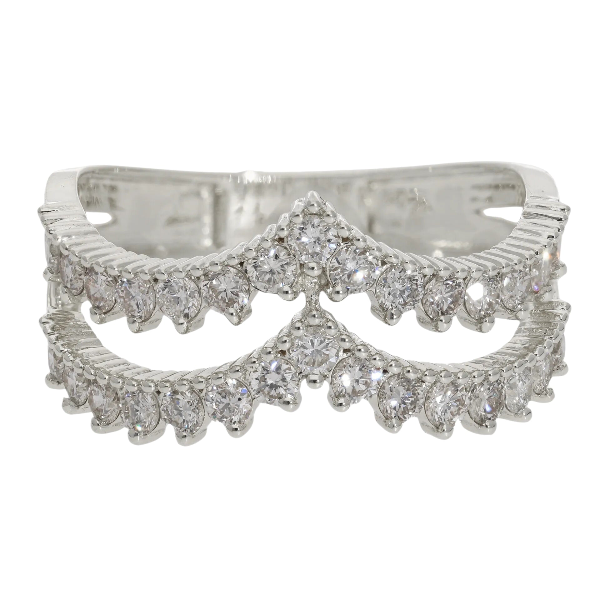 0.75 Ct Natural Diamond Esmeralda Ring - Helodia Jewelry