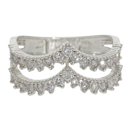 0.75 Ct Natural Diamond Esmeralda Ring - Helodia Jewelry