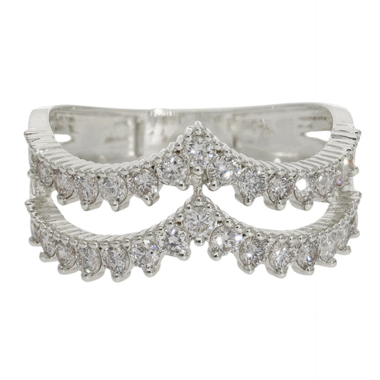 0.75 Ct Natural Diamond Esmeralda Ring - Helodia Jewelry