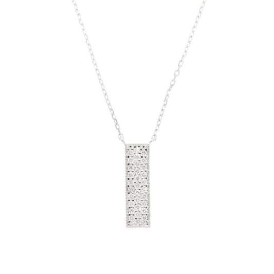 0.25 Ct Natural Diamond Rectangle Charm