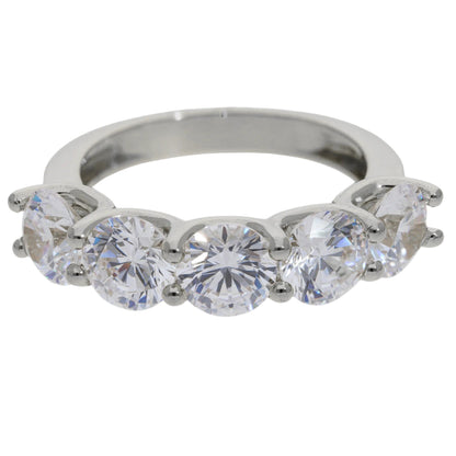 4 Ct Lab Grown Diamond Half Wedding Ring - Helodia Jewelry