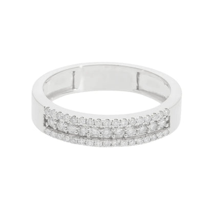 0.30 Ct Natural Pavé Diamond Eternity Ring - Helodia Jewelry