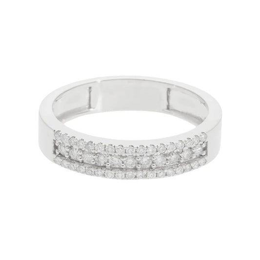 0.30 Ct Natural Pavé Diamond Eternity Ring - Helodia Jewelry