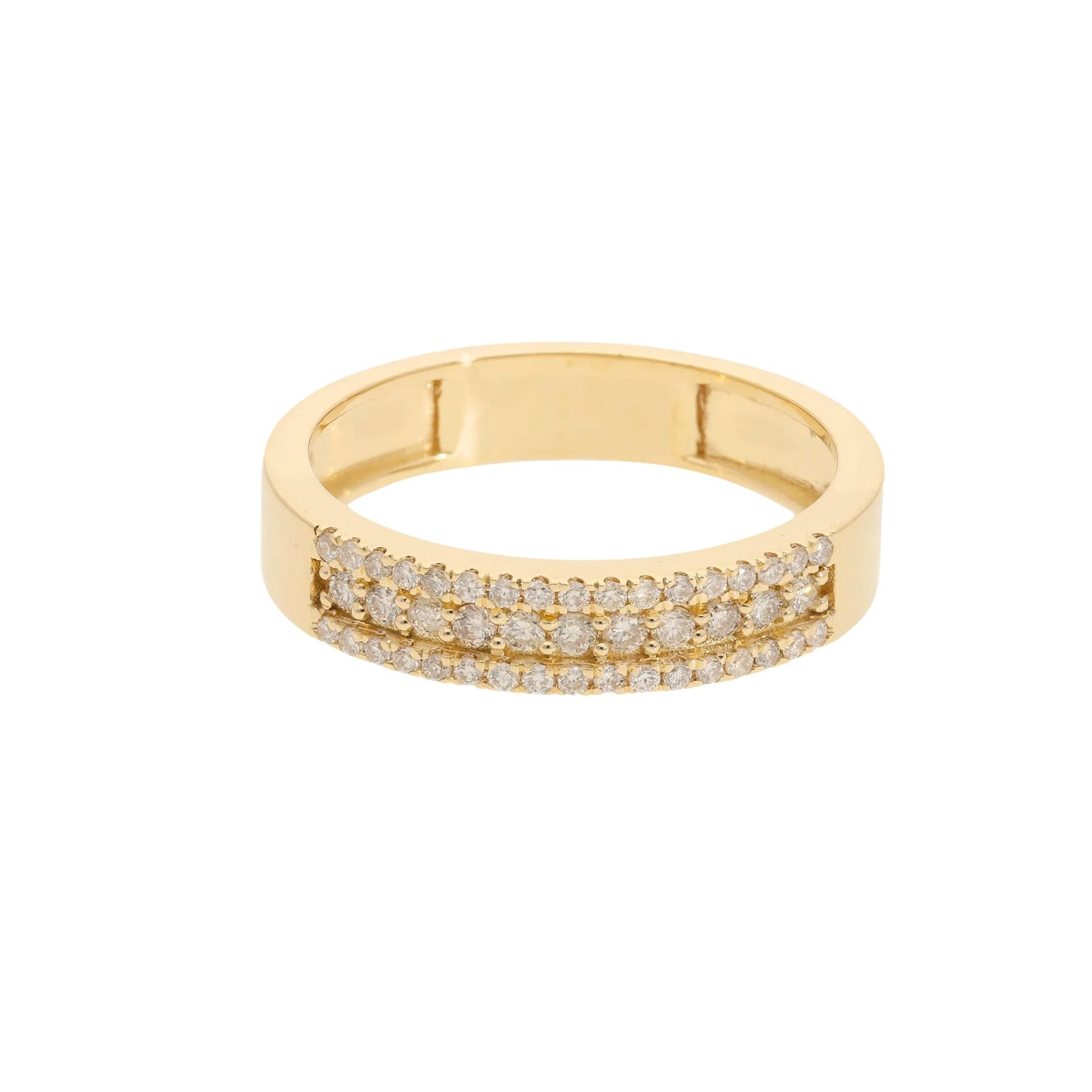 0.30 Ct Natural Pavé Diamond Eternity Ring - Helodia Jewelry