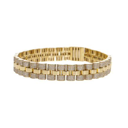 3.50 Ct Royal Natural Diamond Link Bracelet - Helodia Jewelry