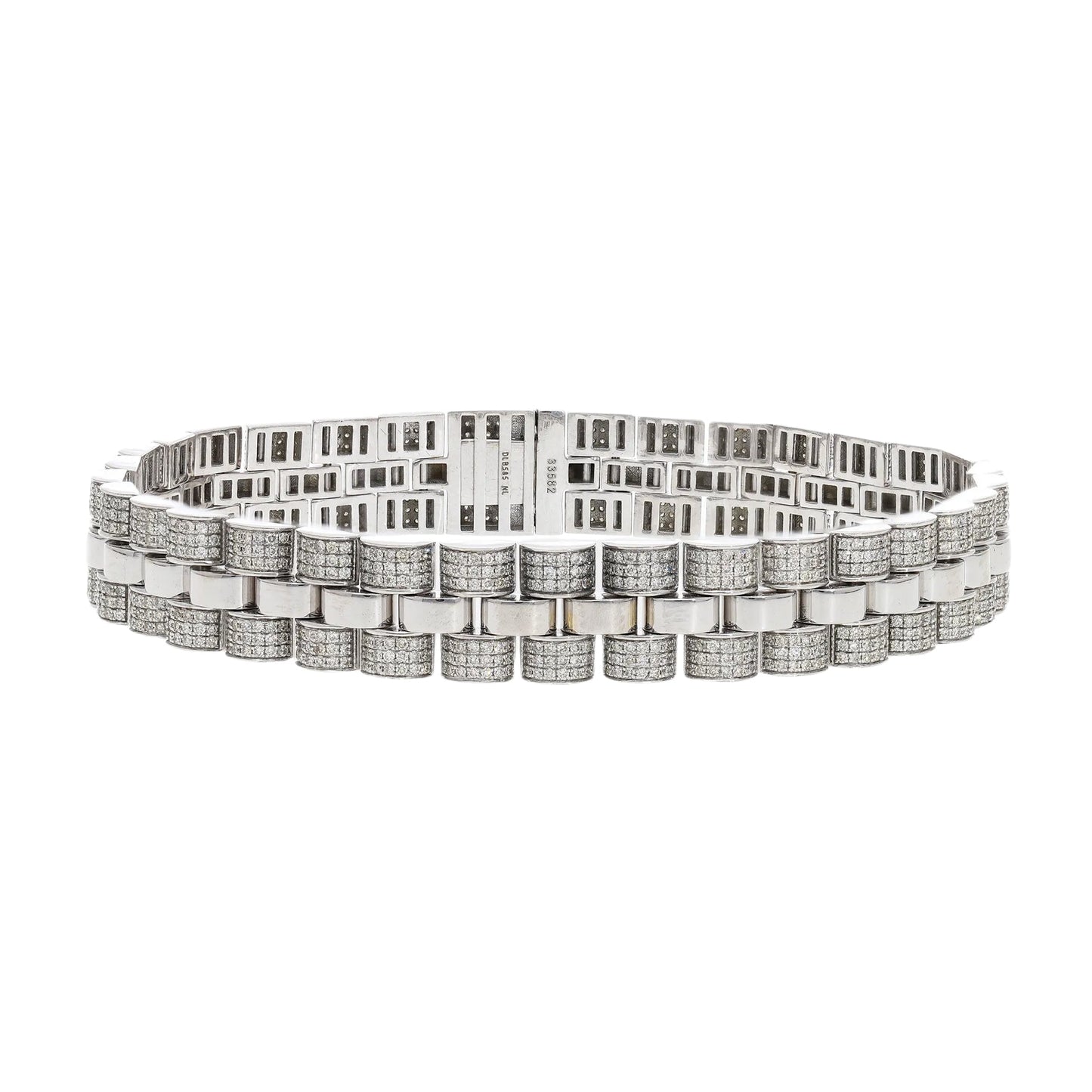 3.50 Ct Royal Natural Diamond Link Bracelet - Helodia Jewelry