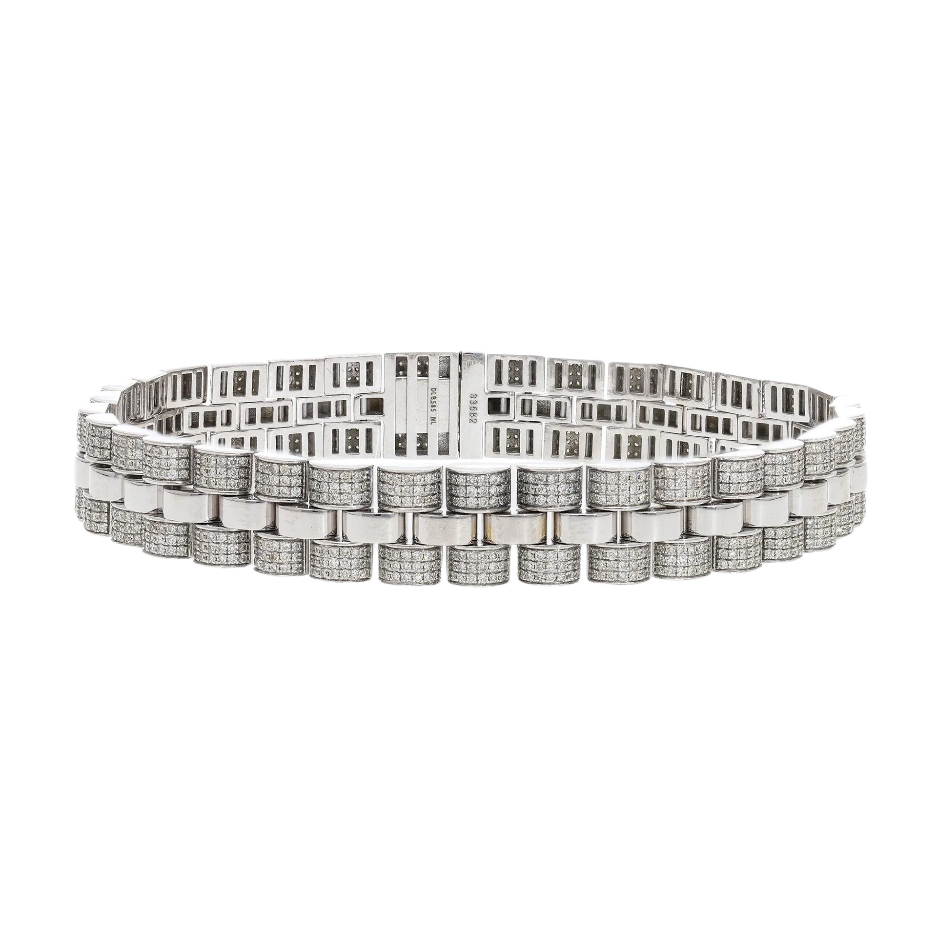 3.50 Ct Royal Natural Diamond Link Bracelet - Helodia Jewelry