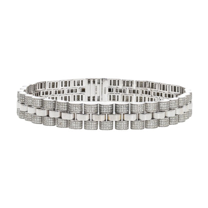 3.50 Ct Royal Natural Diamond Link Bracelet - Helodia Jewelry