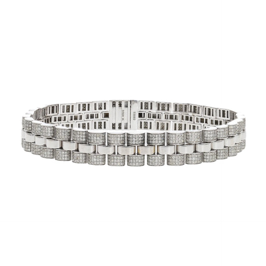 3.50 Ct Royal Natural Diamond Link Bracelet - Helodia Jewelry