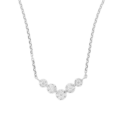 0.40 Ct Natural Graduated Diamond Melina Necklace