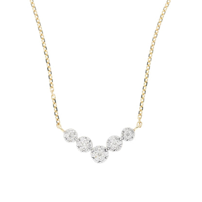 0.40 Ct Natural Graduated Diamond Melina Necklace