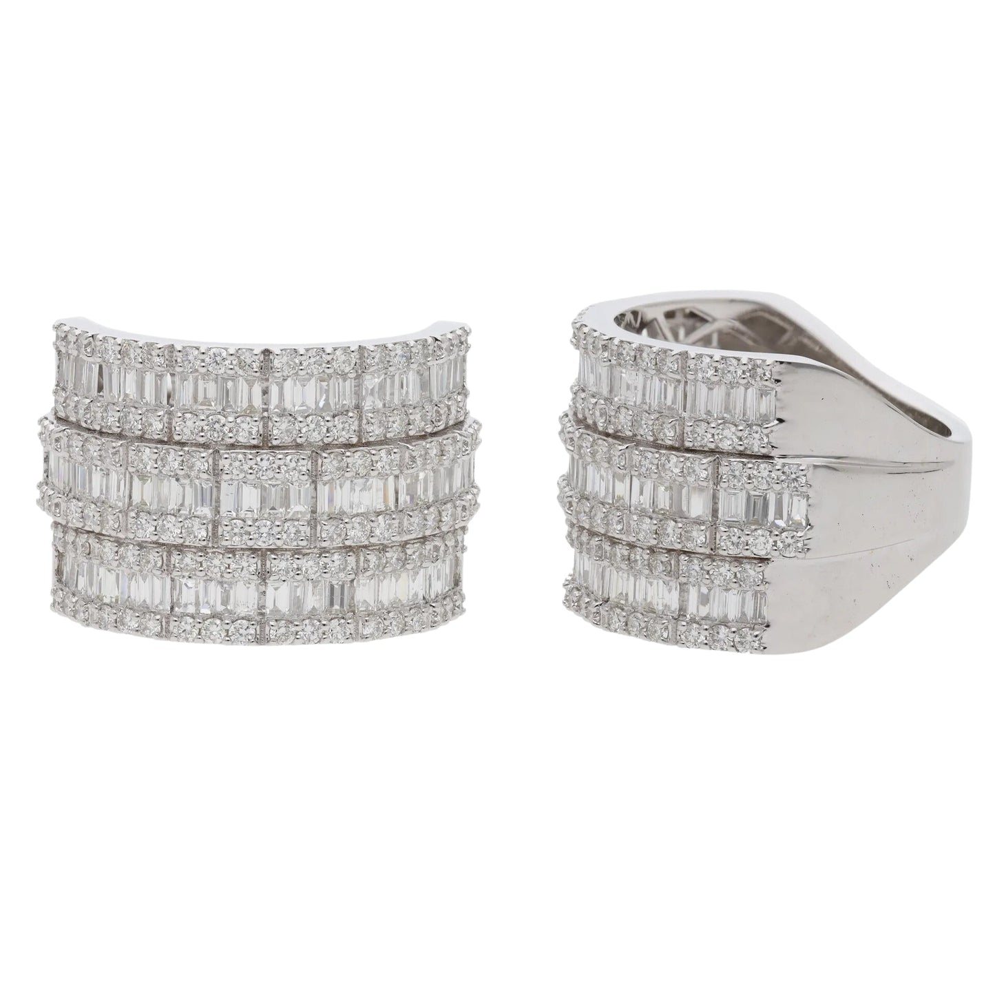 2.02 Ct Royal Natural Baguette Diamond Ring - Helodia Jewelry