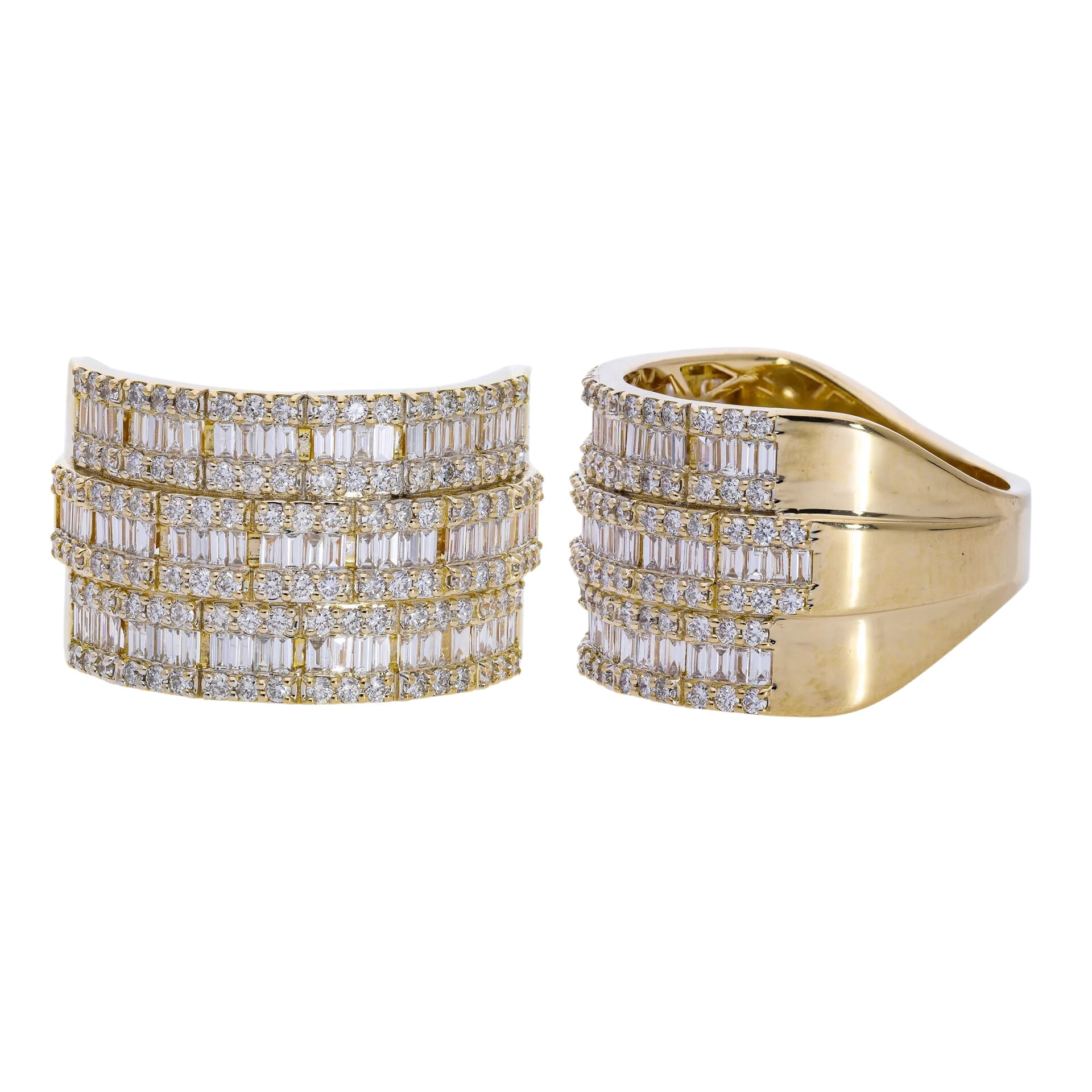 2.02 Ct Royal Natural Baguette Diamond Ring - Helodia Jewelry